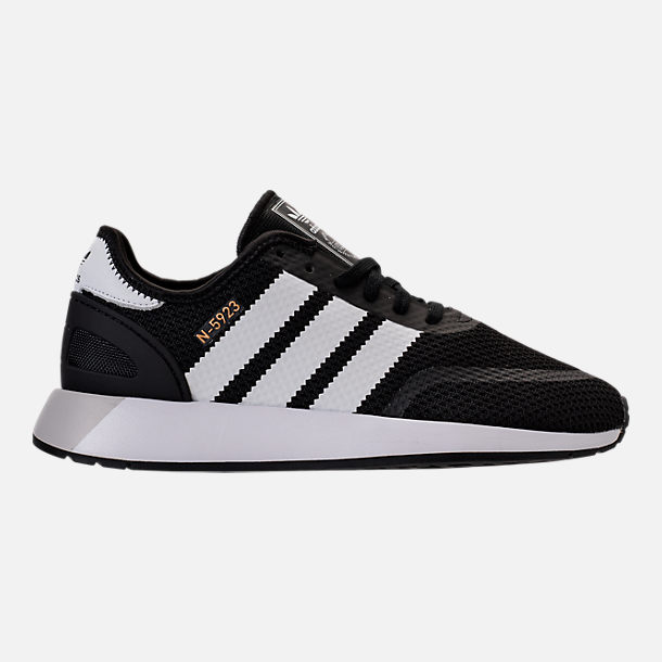 Adidas Classic right view of menu0027s adidas originals n-5923 casual shoes in core black/white MMLWAUV