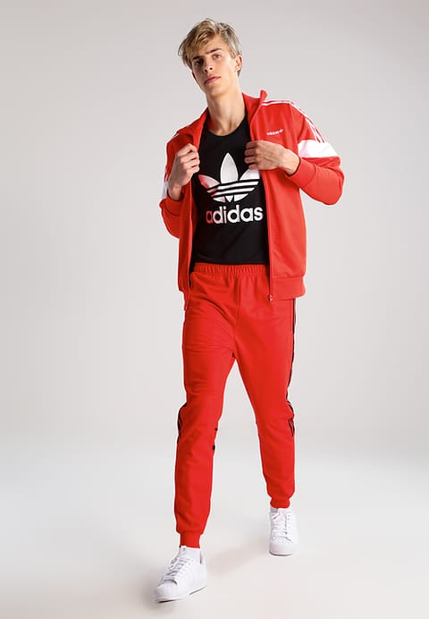 adidas originals tracksuit top for men - red tracksuit top APNZHEK