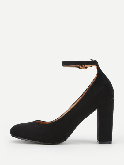 ankle strap shoes ankle strap block heeled shoes -shein(sheinside) UFJCVQI