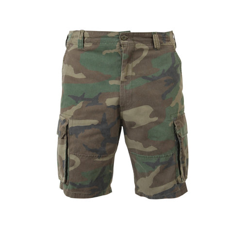 Army Shorts vintage cargo fatigue shorts - front view QJXIVGL