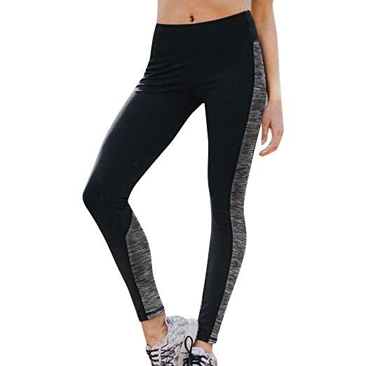 Athletic Leggings napoo clearance women geometry print colorblock sports gym yoga workout athletic  leggings pants (s, JQAHQDQ