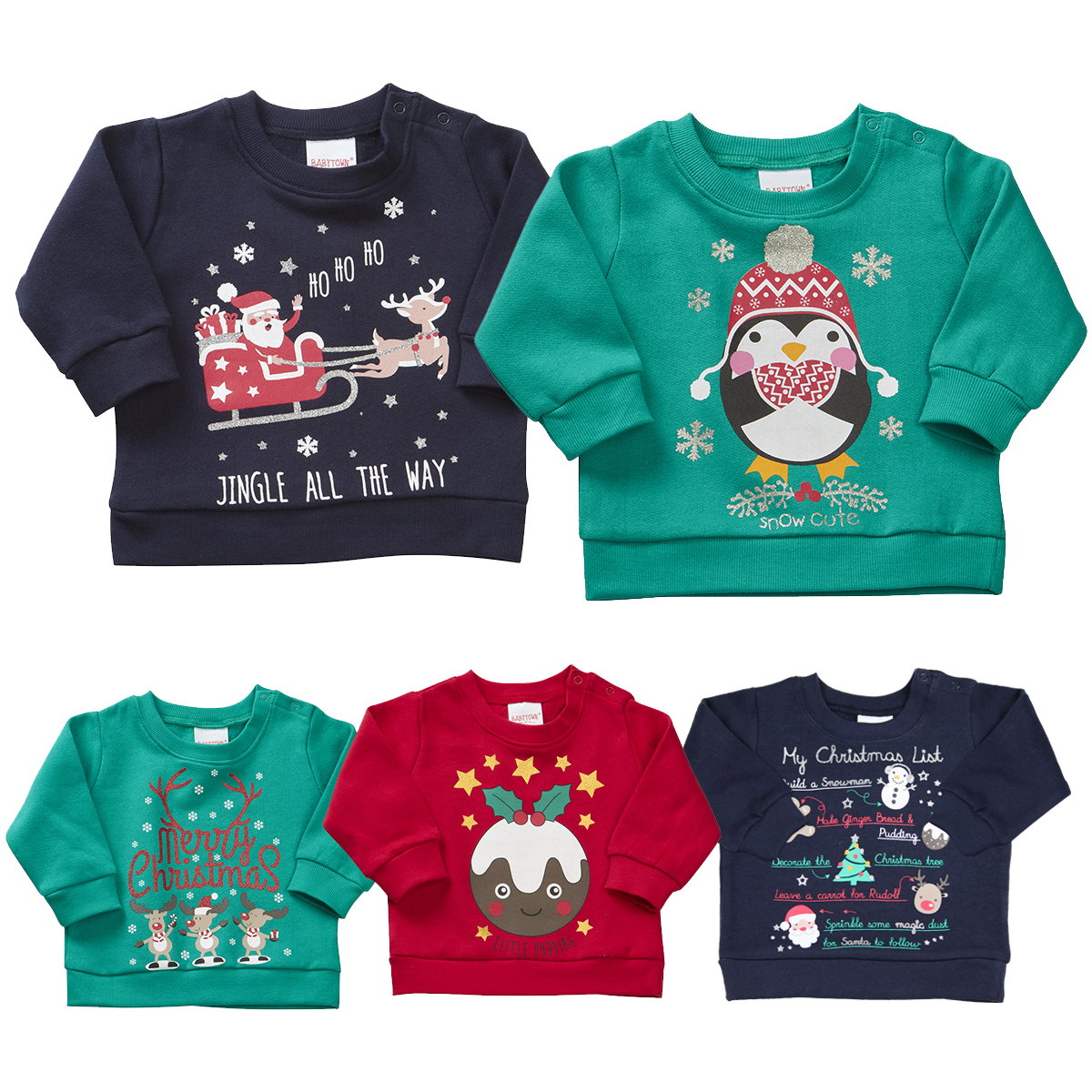 baby Christmas jumper baby babies christmas jumper sweatshirt novelty xmas festive sweater by  babytown LZPSNFB