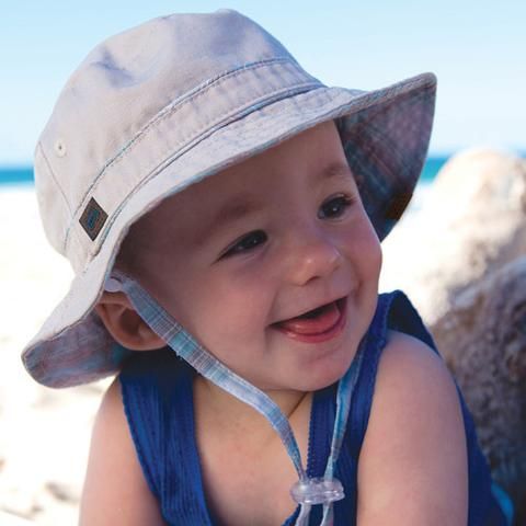 baby sun hats putty soft twill reversible to plaid baby boys sun hat UQOEJZD