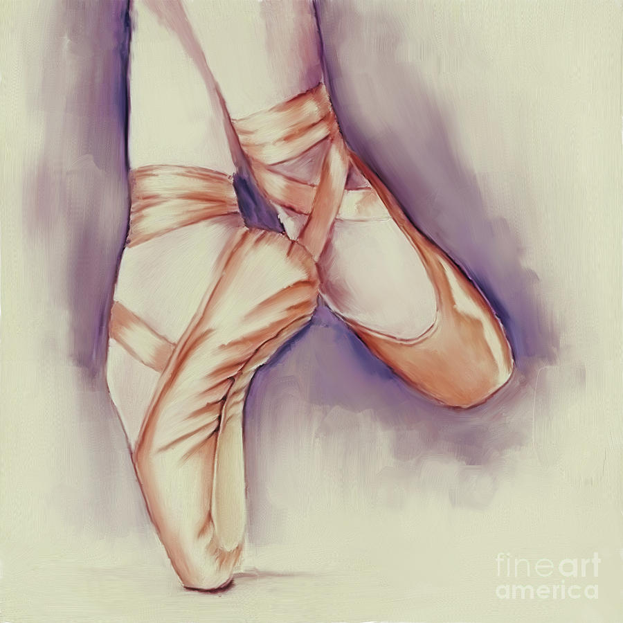 ballerina painting - ballerina shoes by gull g IRWUTCO