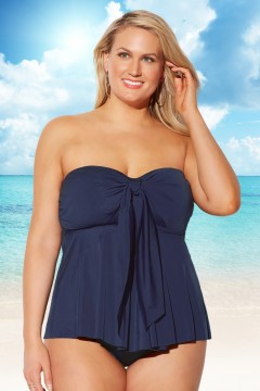 Bathing Suits for plus Size always for me convertible top with matching bottom plus size tankini -82331-navy UJBLIFW