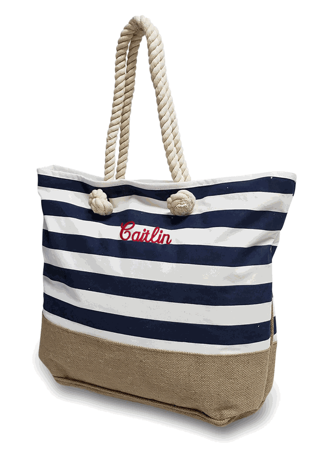 beach bags stripe beach bag | personalized | monogrammed KYGWKUB