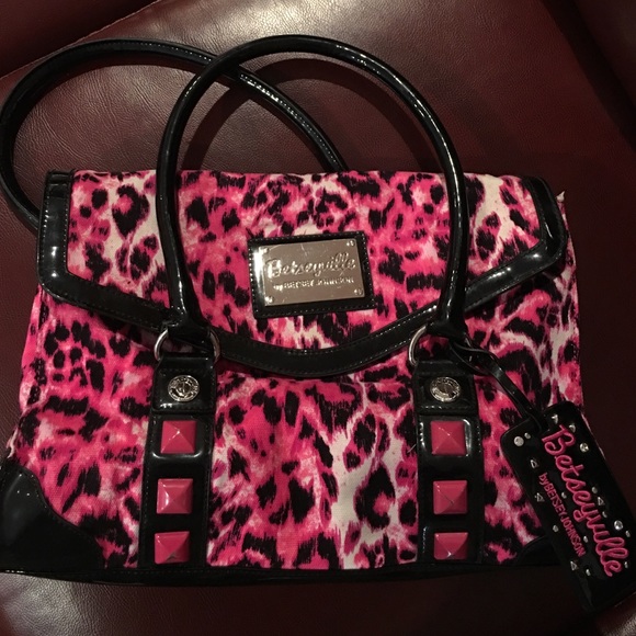 betseyville bags betseyville betsey johnson pink leopard bag TOGQAWD