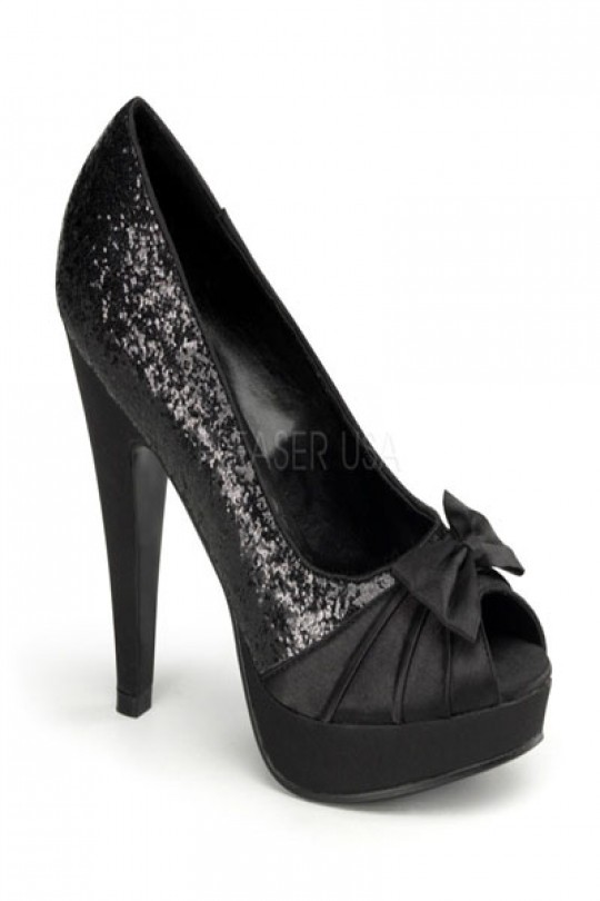 black glitter heels black glitter pleated satin strap bow tie peep toe high heels AXSPKFQ