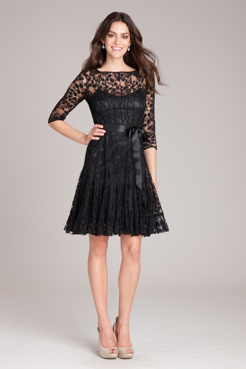 black lace cocktail dress MAORLJP