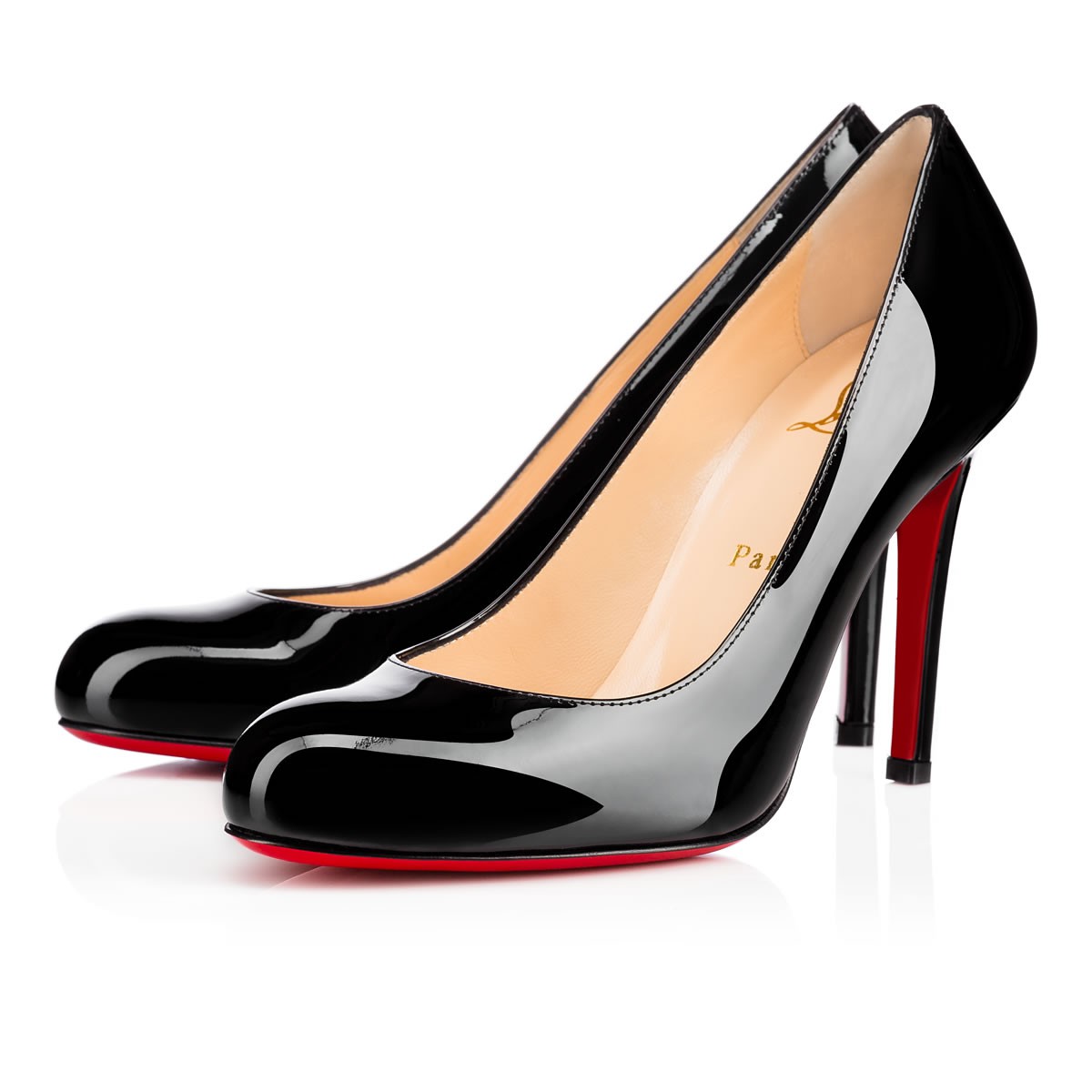 black patent heels simple pump 100 black patent leather - women shoes - christian louboutin DECDJKQ