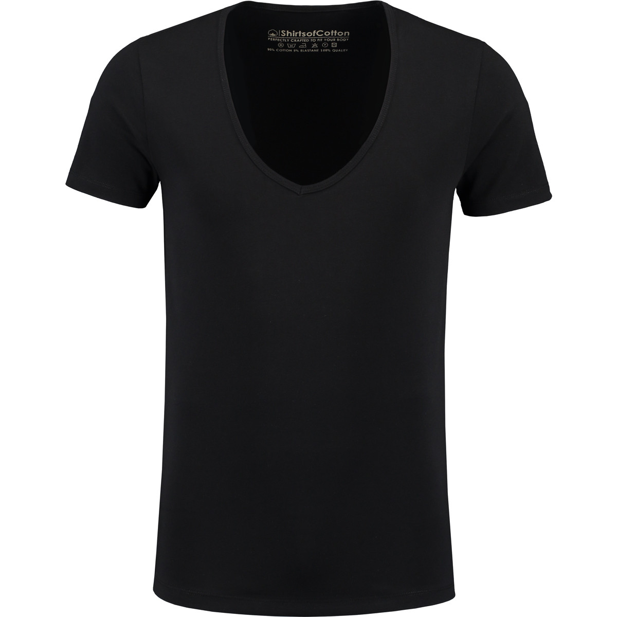 Black Shirts zwart extra lang extra diepe v-hals t-shirt - shirtsofcotton ... IQKDQKX
