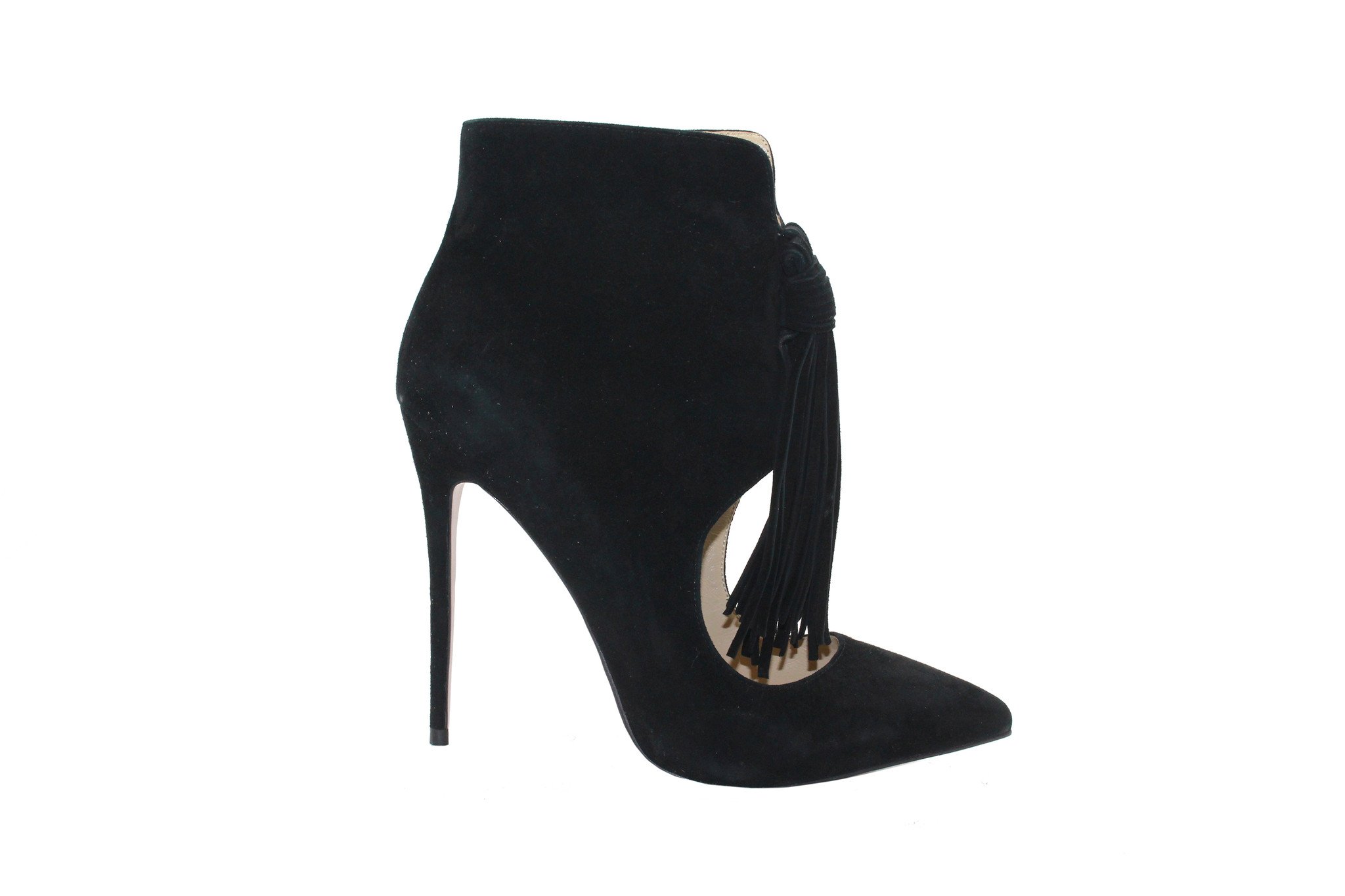 black suede heels black suede 5 inch high heel fall boots - angelina voloshina - av heels - NUVYIYT
