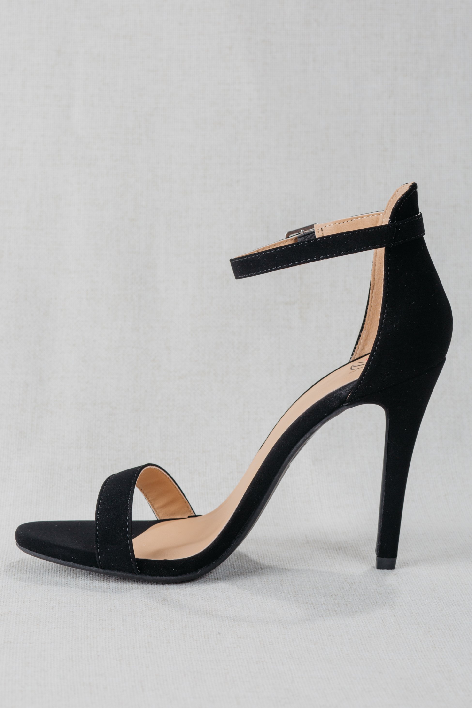 black suede heels classy, strappy, black, suede, stiletto, sandal heel IONGXOT