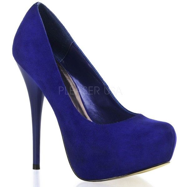 blue pumps royal blue suede pin up gorgeous heels ($50) ❤ liked on polyvore featuring  shoes, OUQYDER