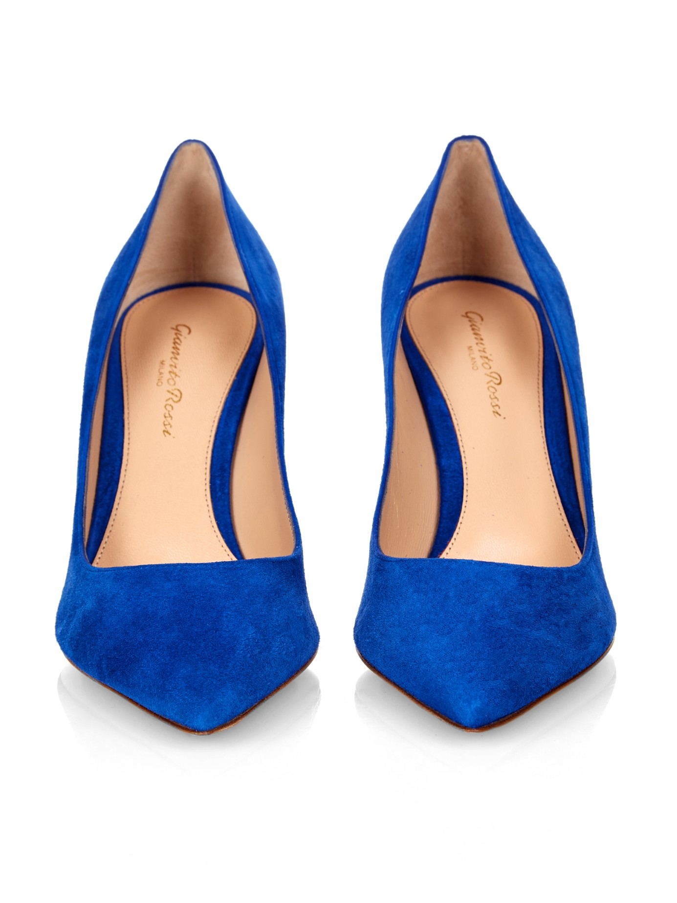 Blue suede pumps lyst - gianvito rossi business suede pumps in blue SPHOHQI
