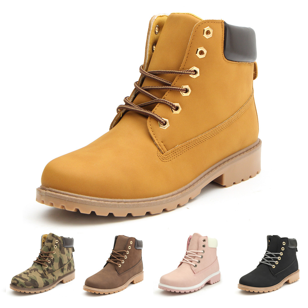 boots women image is loading women-ladies-hiking-boots-womens-flat-ankle-desert- QSVCHJT