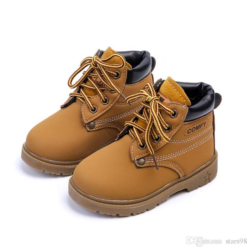boys boots comfy kids winter fashion child leather snow boots for girls boys warm  martin boots AFSVIPD