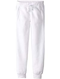 Boys white pants big boysu0027 active basic jogger fleece pants UQEGKIQ