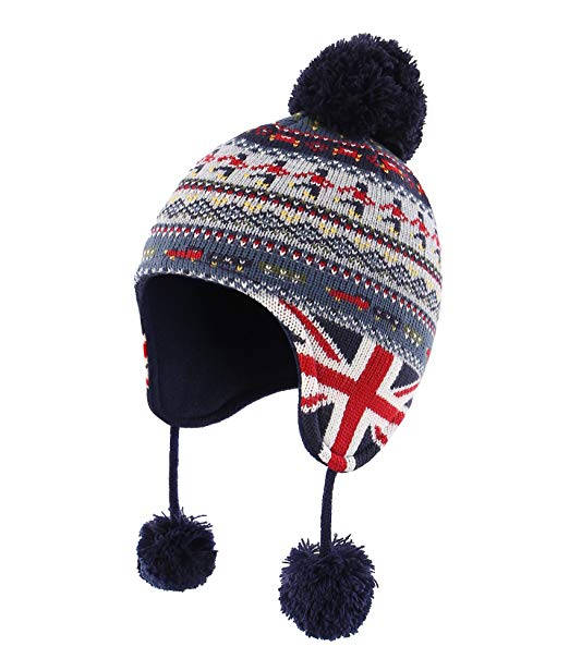 boys winter hats home prefer infant baby boys winter hat with earflaps kids knitted hat  fleece lined SVVRRRV
