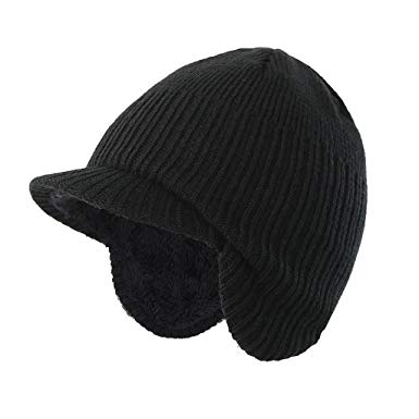 boys winter hats home prefer toddler boys winter hat fuzzy rib knitted kids hat with visor  earflaps STFRLZN