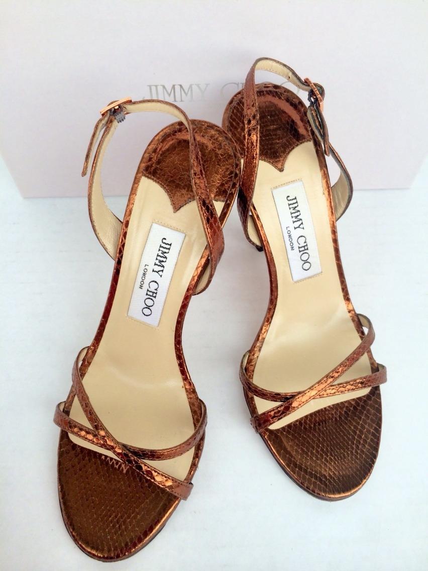 Bronze Heels jimmy choo bronze metallic jasmin sandal heels flats size us 6.5 - tradesy WJWAQIV