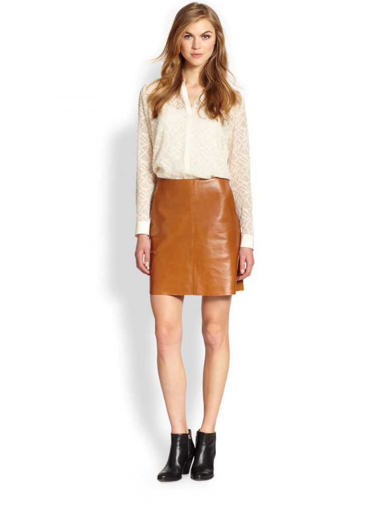 Latest Fashionable Brown Leather Skirt for Girls – boloblog.com