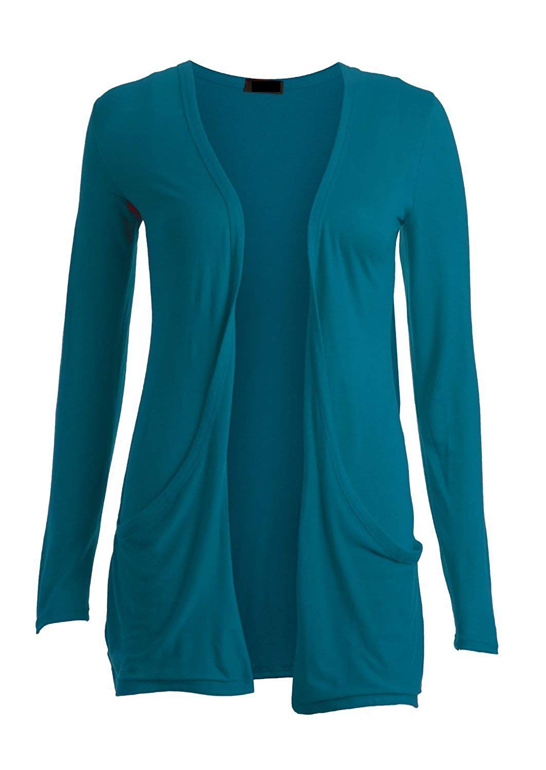 Cardigans for women ladies women boyfriend open cardigan with pockets long sleeve all sizes  teal xx-large at DISARCR