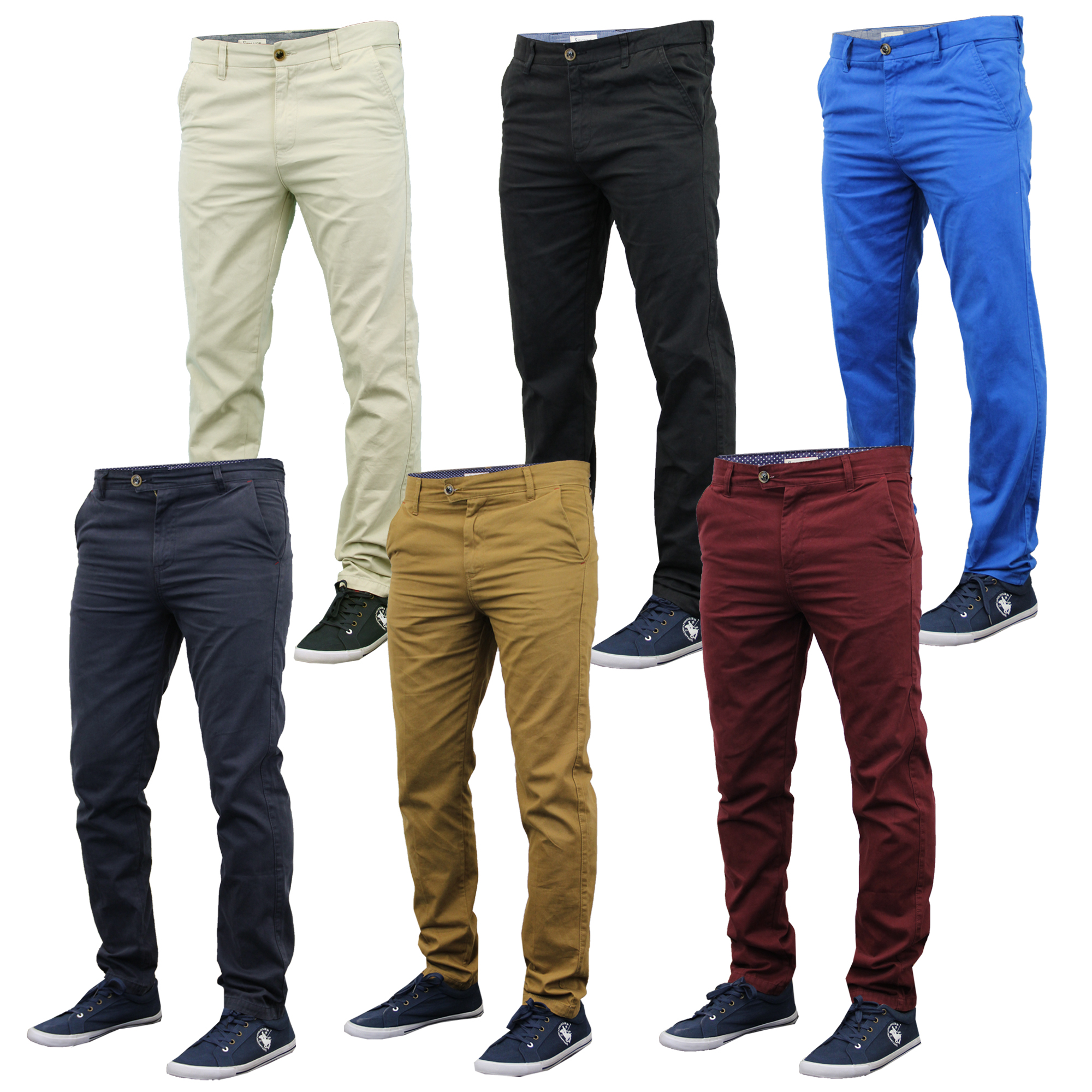 Chino Jeans mens-chino-jeans-stallion-bottoms-slim-fit-trousers- OKQYHNW