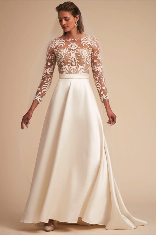 classic vintage style wedding dresses long sleeve lace vintage style wedding gown | serena CFRPOKU