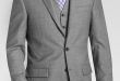 coat suit egara gray sharkskin slim fit suit separates coat LIWNKMB