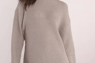 just for comfort taupe sweater dress ... IIYWUTQ