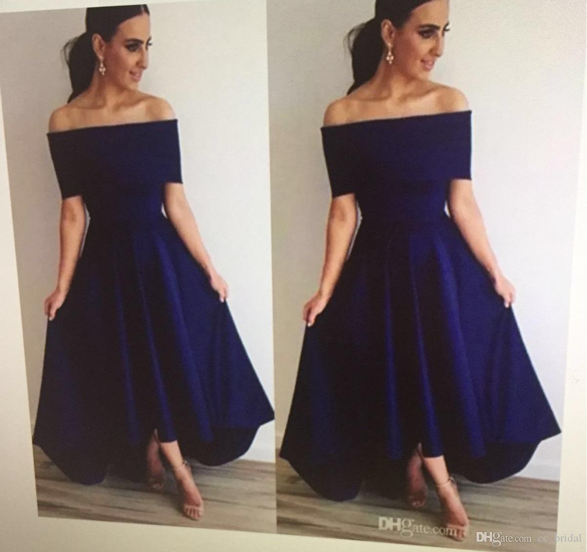 Navy Blue Dress strapless navy blue bridesmaid dresses 2017 with sexy off shoulder maid of  honor dress YSGTKVA