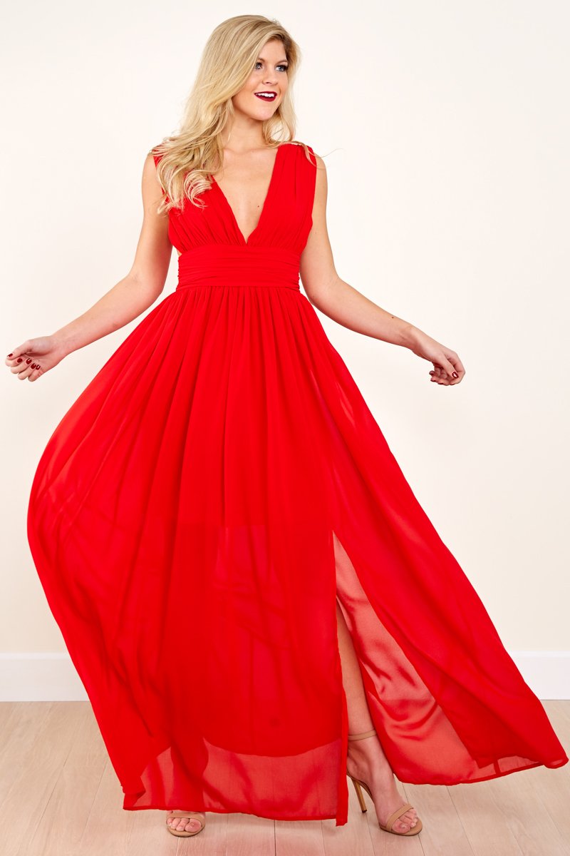 Red Dress sexy red dress - red maxi dress - dress - $56.00 - red dress boutique SFUSHOV