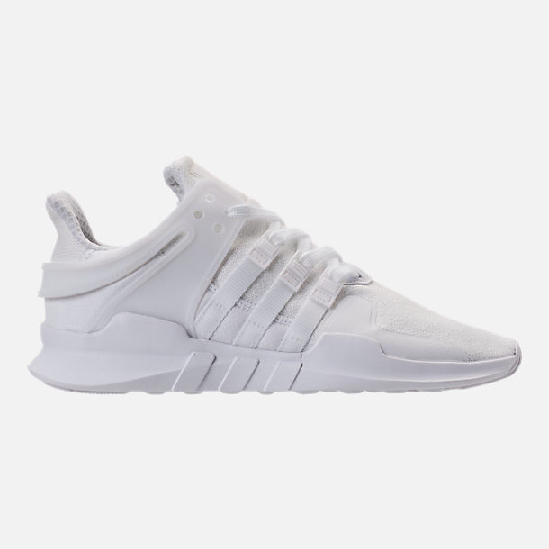 right view of menu0027s adidas eqt support adv casual shoes in white/white/black WXMANVX