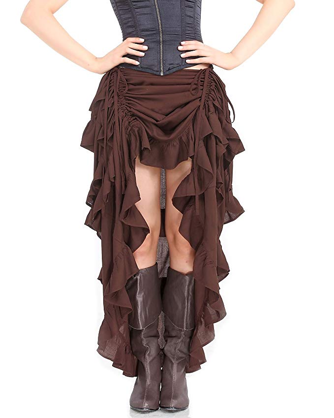 steampunk skirts | bustle skirts, lace skirts, ruffle skirts steampunk  victorian gothic womens costume ZNSYFED