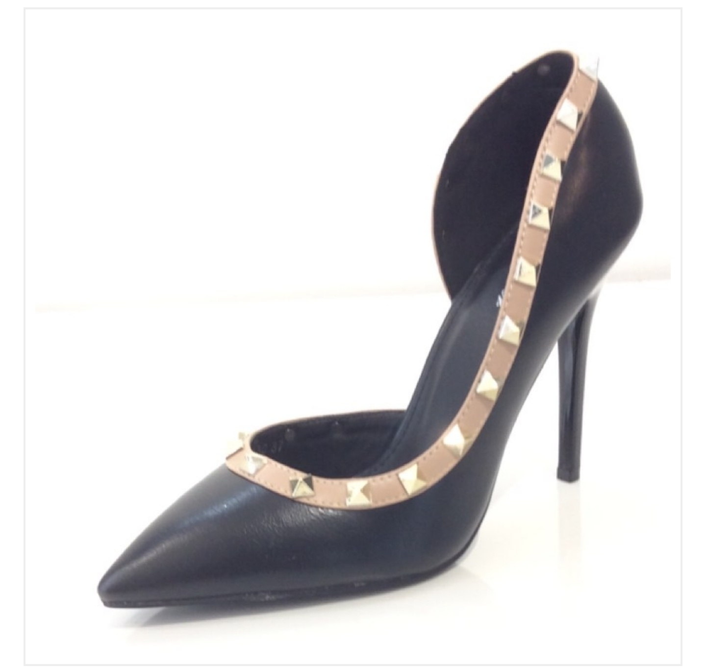 Stilettos shoes high heels - black stilettos with gold studs shoes YQWVYAY