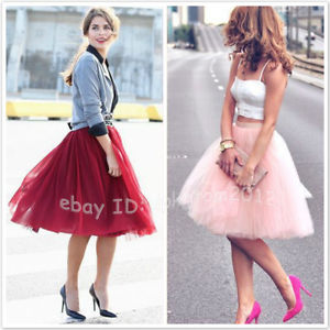 Tulle skirt image is loading 7-layers-summer-style-tulle-skirt-high-waisted- MZZCFOI