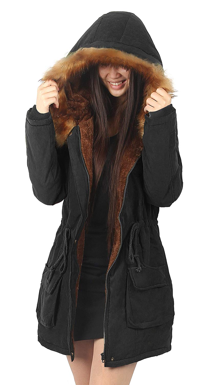 winter coats amazon.com: ilovesia womens hooded warm coats parkas with faux fur jackets:  clothing PBYDPIT