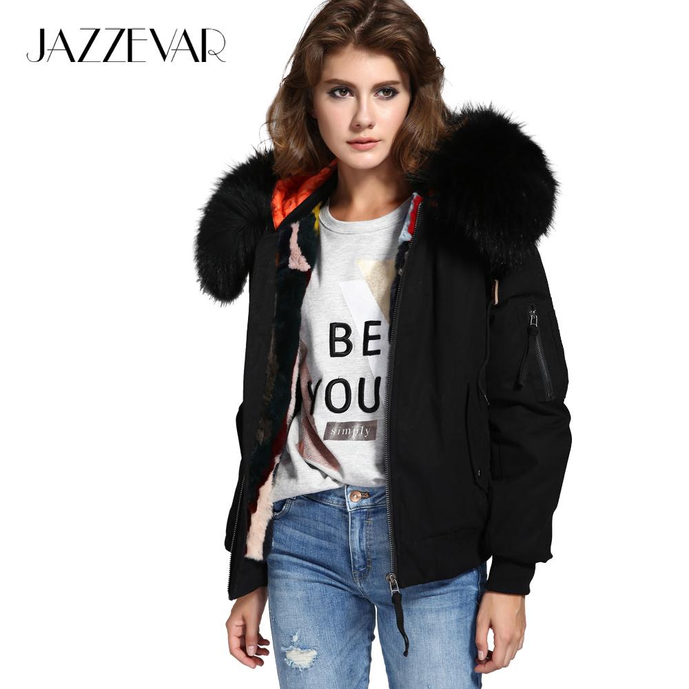 Women Winter Jackets jazzevar new high fashion street woman winter jacket female worm bomber coat  hooded large HHWLUED